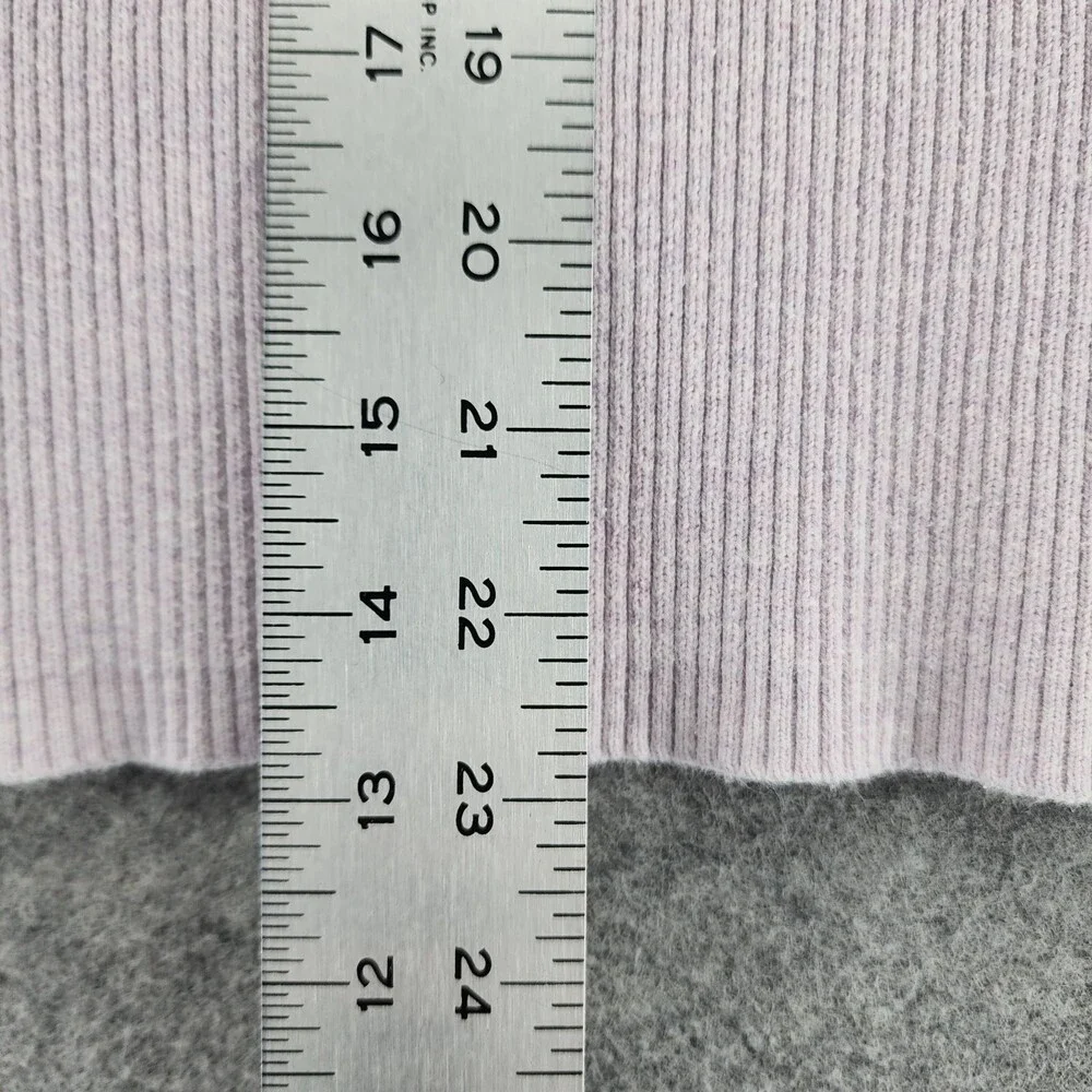 Lane Bryant Sweater Womens 14/16 Long Sleeve Purple Ribbed V Neck